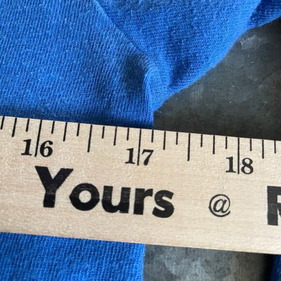 Trader Joes Shirt Mens Small Blue Long Sleeve Crew Neck Employee Workwear 10 - Picture 9 of 10